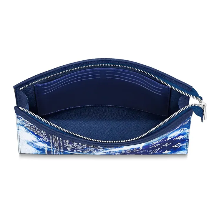 LOUIS VUITTON Pochette Voyage Mm Monogram Bandana Bleached Blue-3