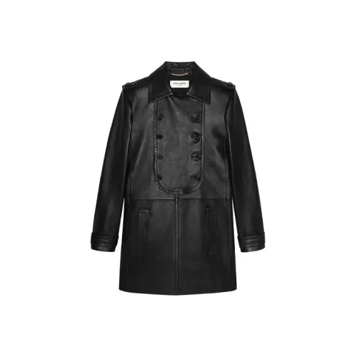 SAINT LAURENT Long-Sleeved Dresses Women's Black