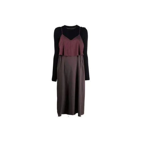 MM6 Maison Margiela Long-Sleeved Dresses Women's Purple