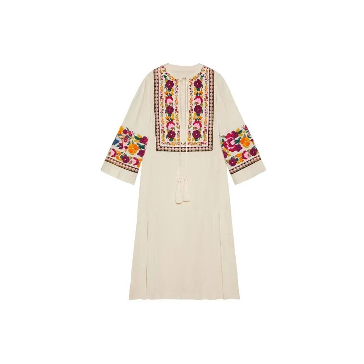 GUCCI FW21 Long-Sleeved Dresses Women's Beige-1