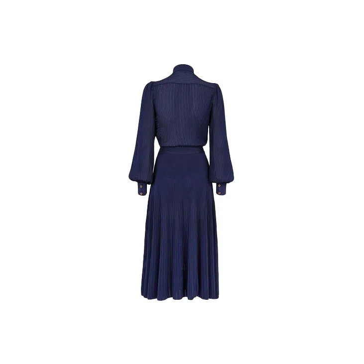 FENDI Long Sleeved Dresses Women's Blue-1