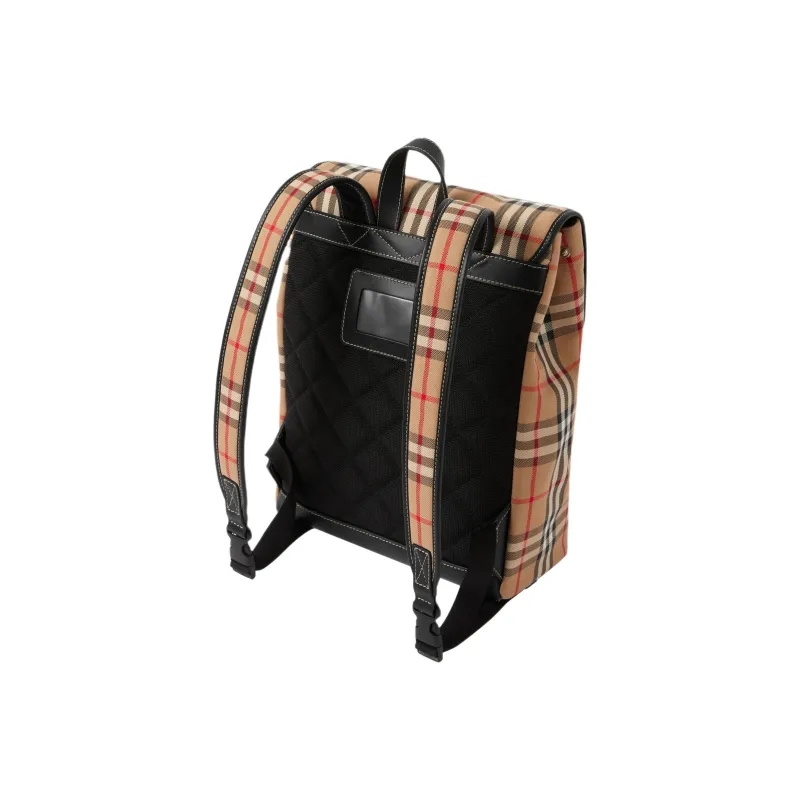Burberry Vintage Leather Backpack Unisex Archive Beige-3