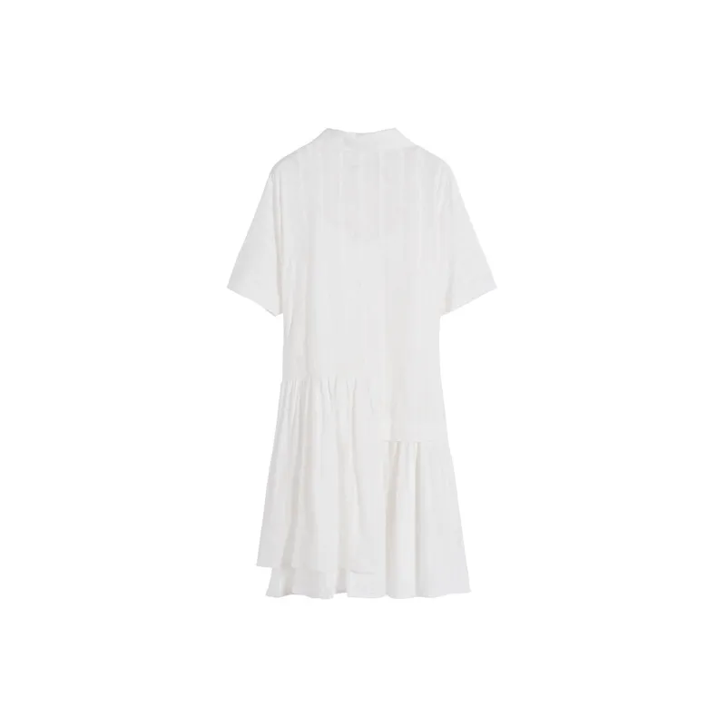 SEENFAAN Short-Sleeved Dresses Women's Fairy White-1