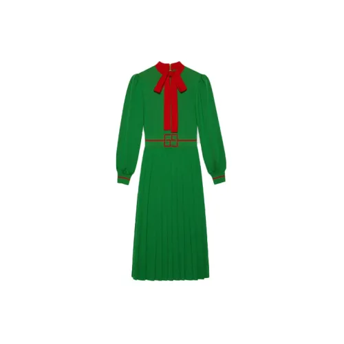 GUCCI Long-Sleeved Dresses Women's Green