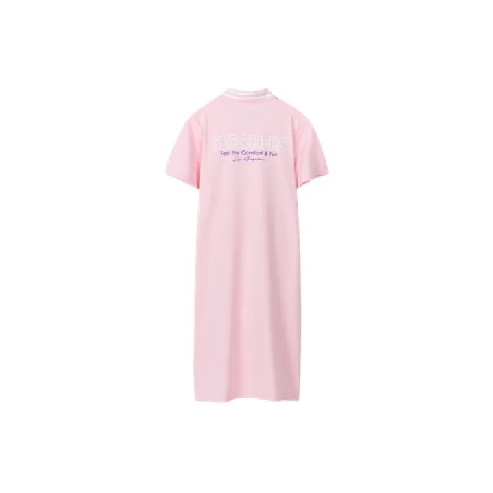 Skechers Short-Sleeved Dresses Women's Orchid Pink-1