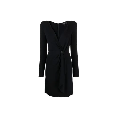 EMPORIO ARMANI Long-Sleeved Dresses Women's Black