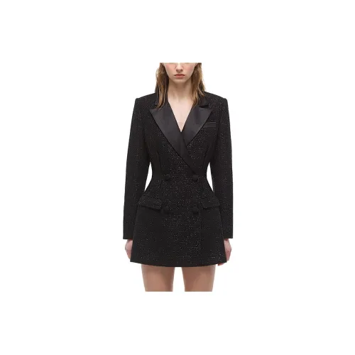 Self-portrait Long-Sleeved Dresses Women's Black