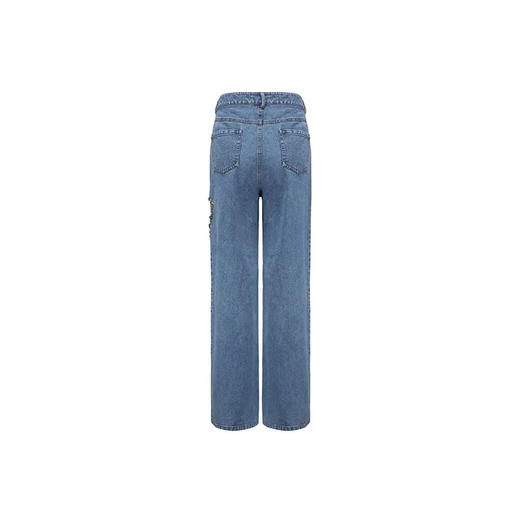 XANDRA Straight Thin Jeans Women's Blue-1