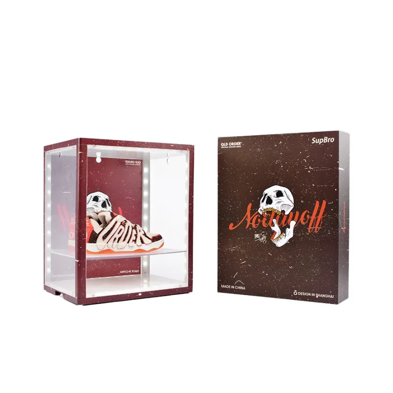 S45 x OLD ORDER Skater 001 Og Sneaker Series Skateboard Shoes Unisex Brown Orange Special Shoe Box Style-0