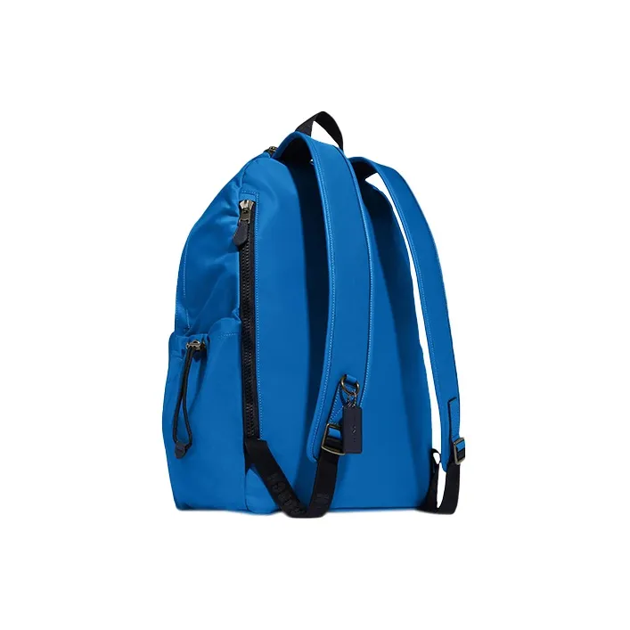 COACH Ma Nylon With Cow Leather Backpack Men's Bright Blue-1
