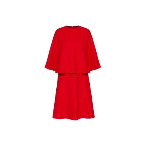 Valentino Long-Sleeved Dresses Women's Red