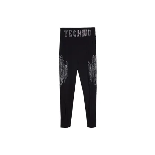 TCH Leggings Women's Black Base With Silver Logo