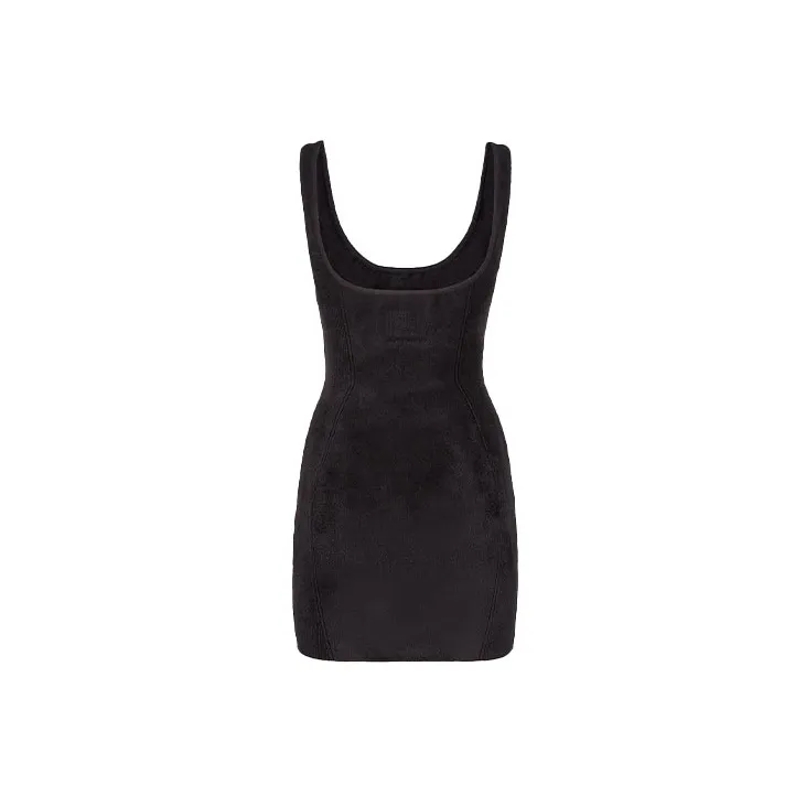 FENDI X Skims Velvet Knit Dress Black-1