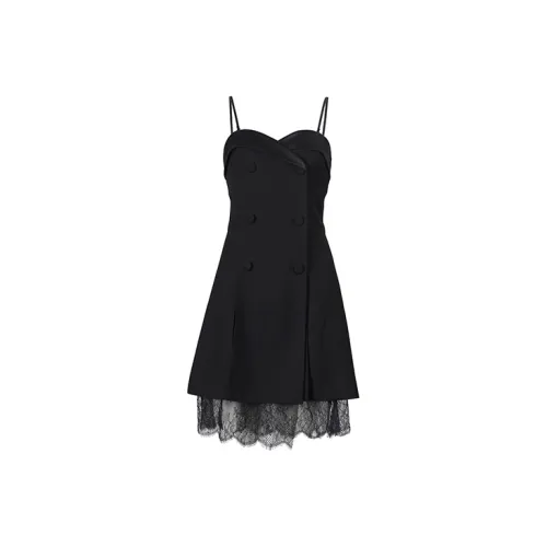 Amyenjoylife Slip Dresses Women's Black