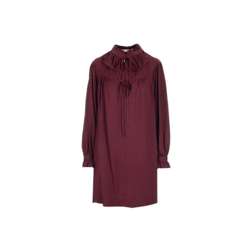 See By Chloe Long-Sleeved Dresses Women's Dark Purple