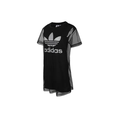 Adidas Originals Short-Sleeved Dresses Women's Black