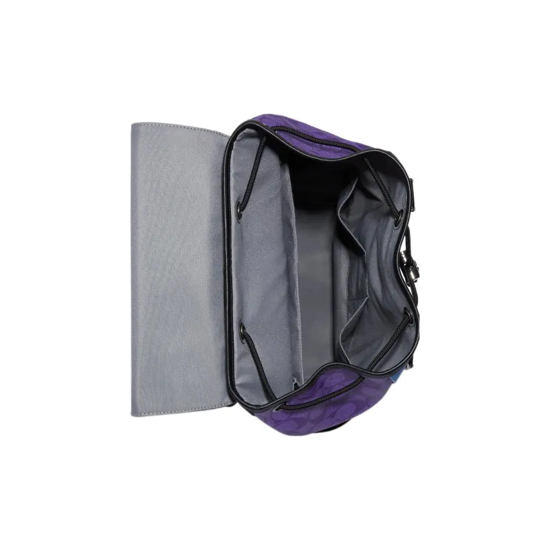 COACH Track Cow Leather Laptop Backpack Large Size Men's Black Blue Purple Green Multicolor-3