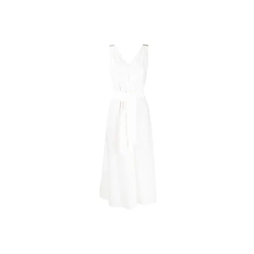 Brunello Cucinelli Sleeveless Dresses Women's White