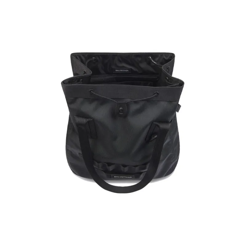 Balenciaga Army Recycled Nylon Tote Bag Shopping Bag Shoulder Bags Small Size Men's Black-1