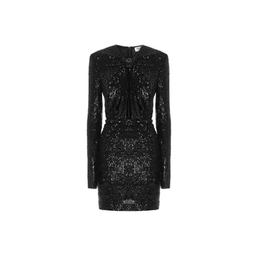 SAINT LAURENT Long-Sleeved Dresses Women's Black