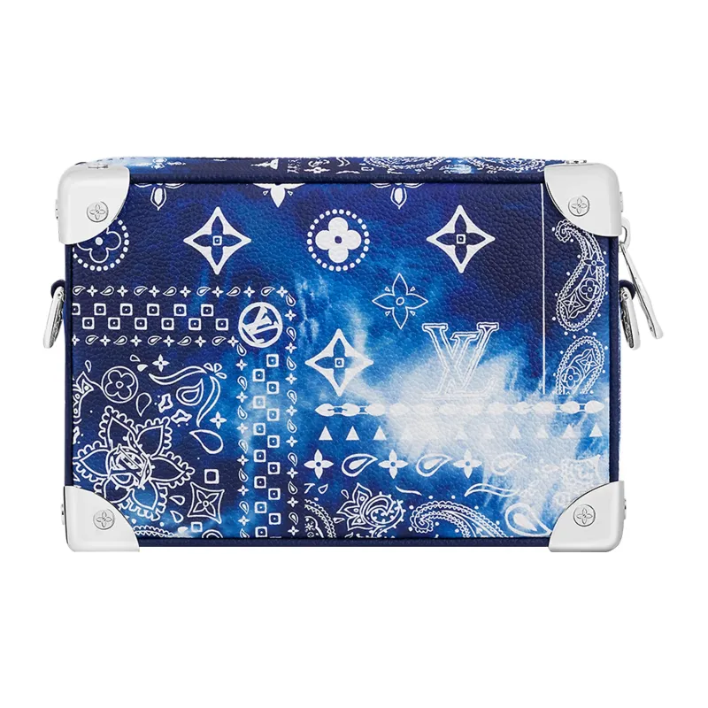 LOUIS VUITTON Mini Soft Trunk Bandana Monogram Blue-3