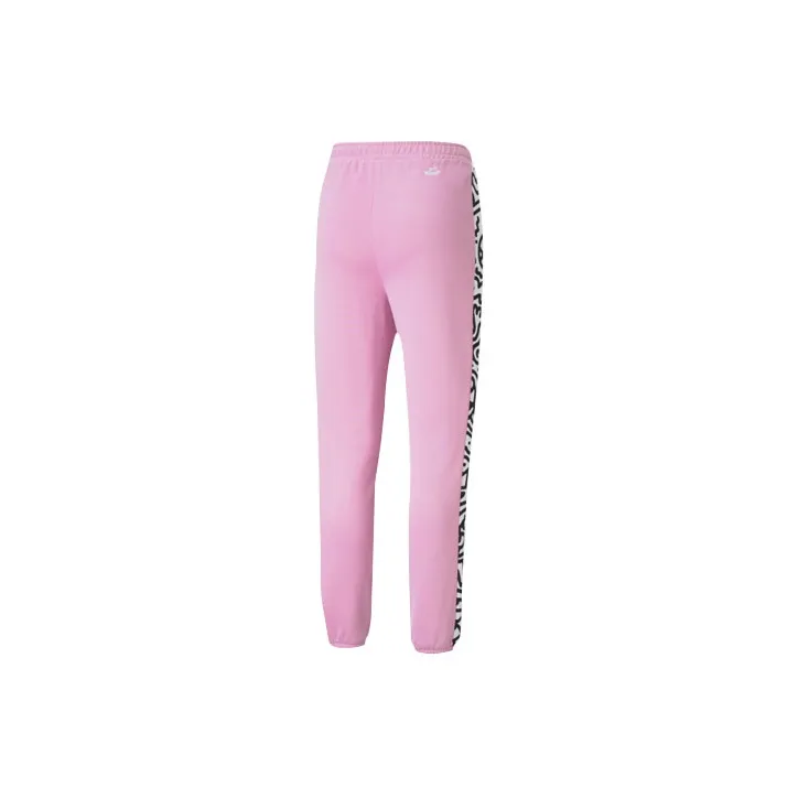 PUMA Puma X Mr. Doodle Knitted Sports Pants Women's Light Purple-1