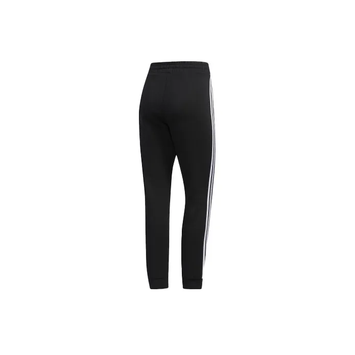 Adidas Knitted Sports Pants Women's Black White-1