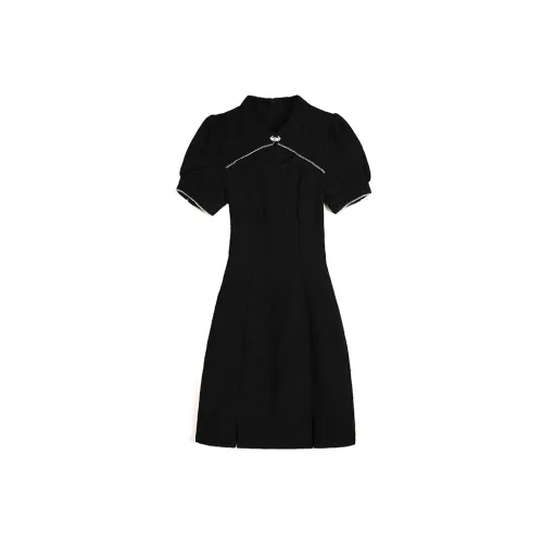 JK&JS Short-Sleeved Dresses Women's Black