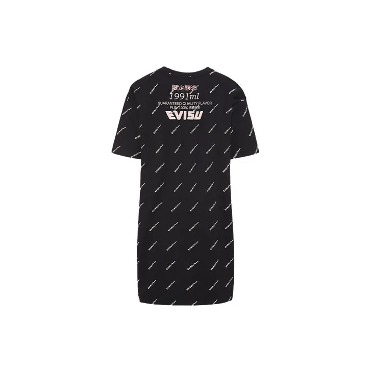 EVISU Short Sleeved Dresses Women's Black-1