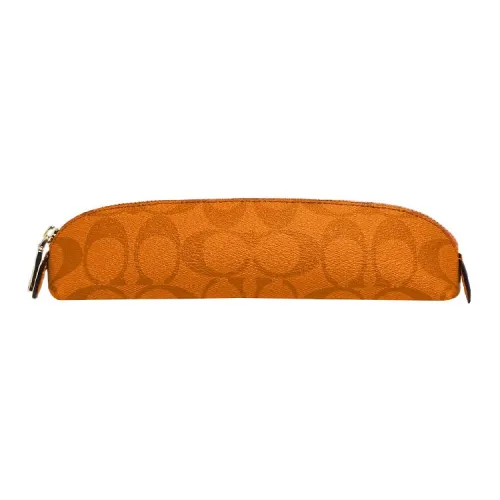 COACH Pencil Case Makeup Bags Orange