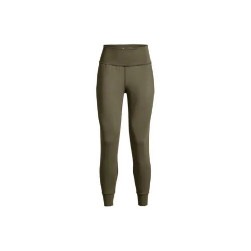 Under Armour Slim Fit Pants Sweatpants Women's Olive Green