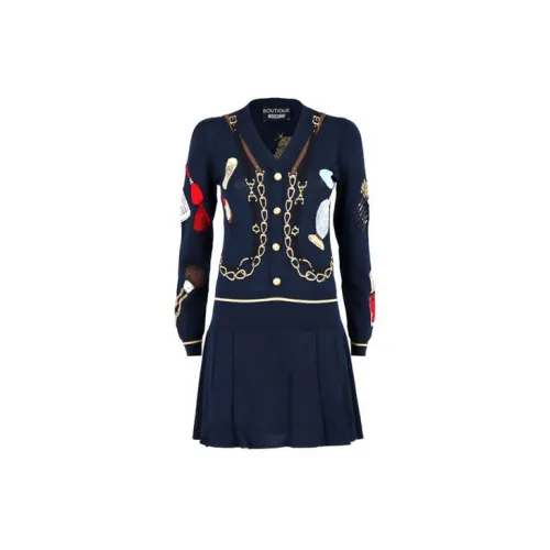 MOSCHINO Long-Sleeved Dresses Women's Blue