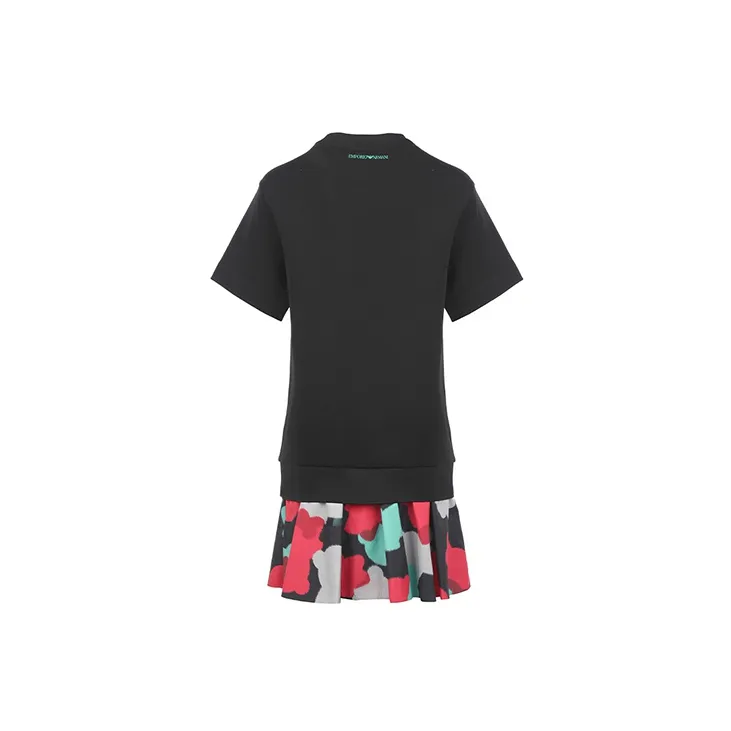 EMPORIO ARMANI Short Sleeved Dresses Women's Black-1