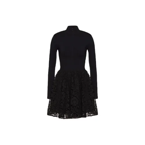 Valentino Long-Sleeved Dresses Women's Black