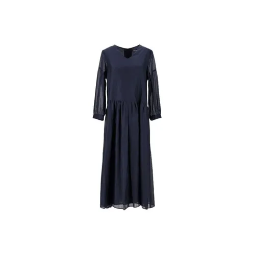 WEEKEND MaxMara Long-Sleeved Dresses Women's Night Blue