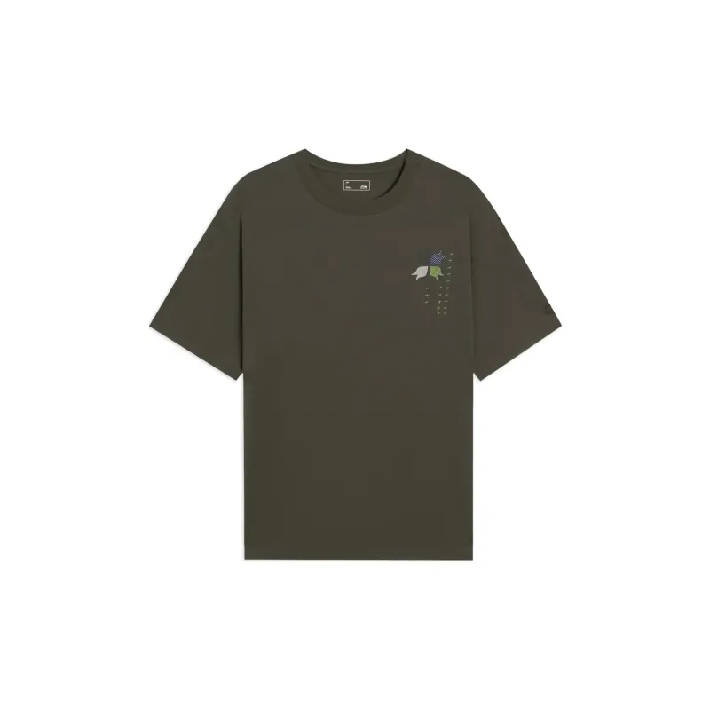 LiNing Sports Lifestyle Collection Sports Trendy Collection T Shirt Unisex Dark Olive Green-1
