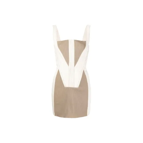 DION LEE Sleeveless Dresses Women's Beige