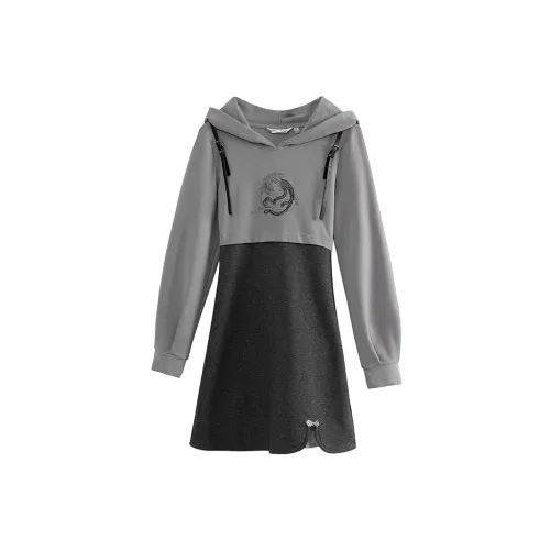 JK&JS Long-Sleeved Dresses Women's Gray