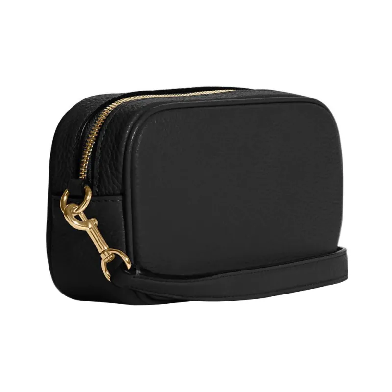 COACH Jamie Pebbled Leather Camera Bag Wrist Bag Coin Purse Handbag Small Size Women's Black-1