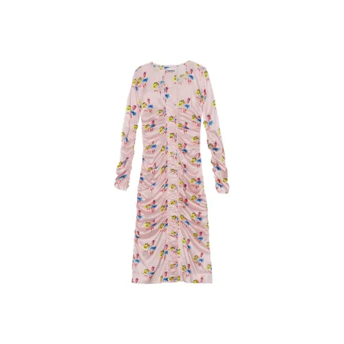 GANNI Long-Sleeved Dresses Women's Pink