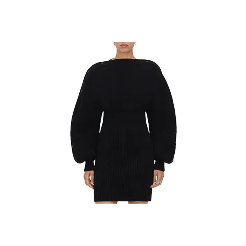 Bottega Veneta Long-Sleeved Dresses Women's Black