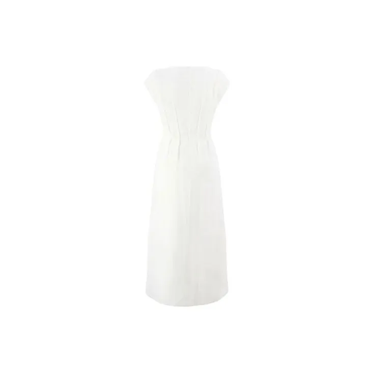 SportMax Sleeveless Dresses Women's White-1