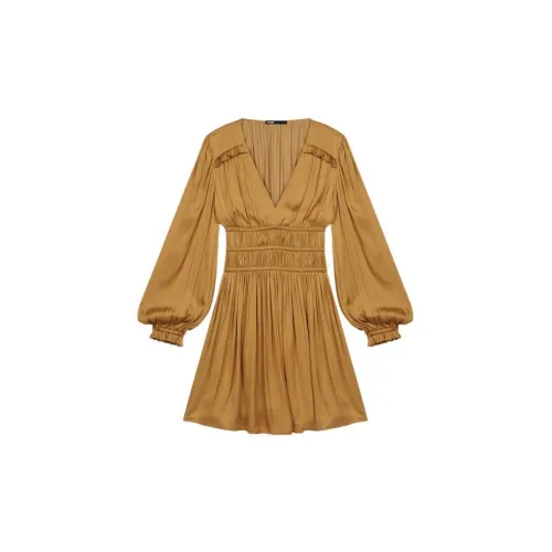 Maje Long-Sleeved Dresses Women's Yellow