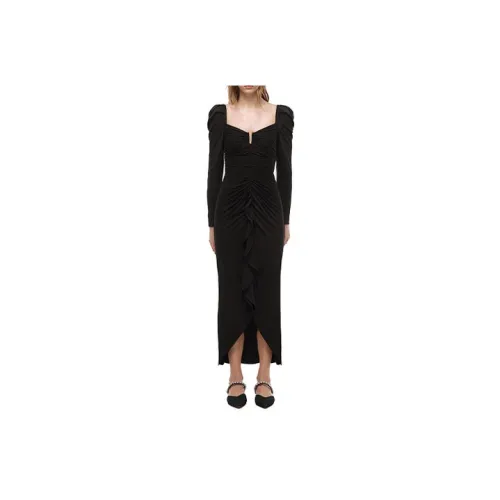 Self-portrait Long-Sleeved Dresses Women's Black