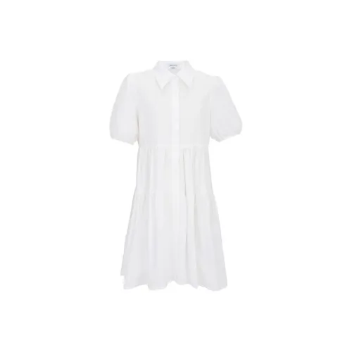 URBAN REVIVO Short-Sleeved Dresses Women's White