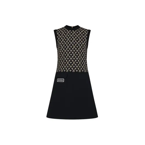 LOUIS VUITTON New Quarterly Products Of LV Sleeveless Dresses Women's Black