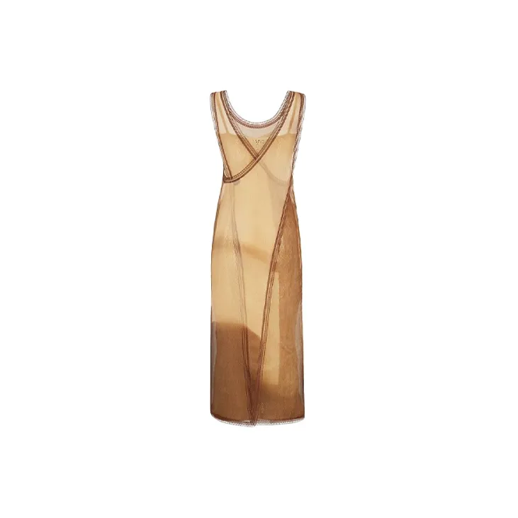 FENDI Sleeveless Dresses Women's Yellow-1