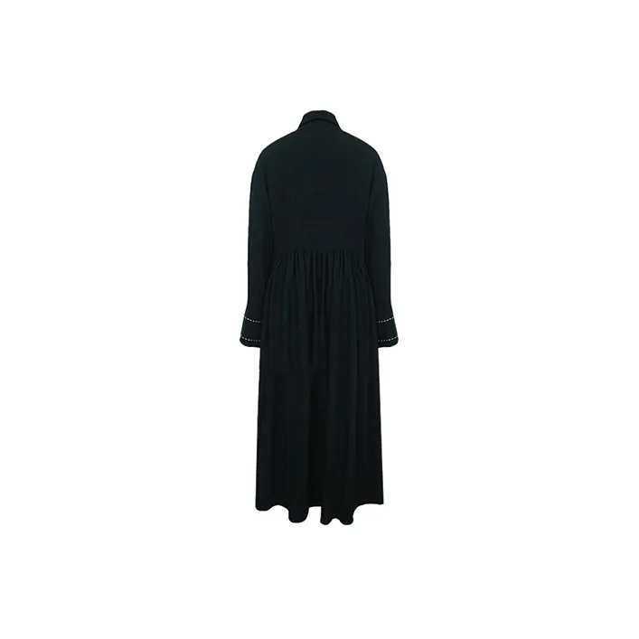 Even Vintage A-Line Skirt Dress Black-1