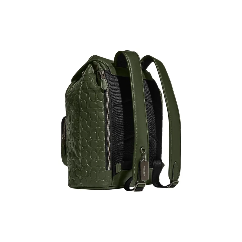 COACH Sullivan Calfskin Backpack Large Size Men's Green-1
