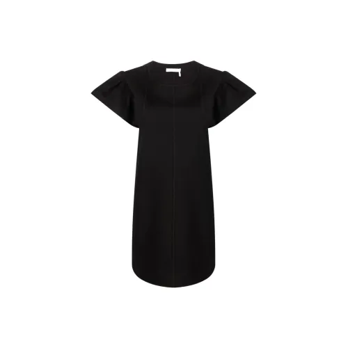 See By Chloe Short-Sleeved Dresses Women's Black